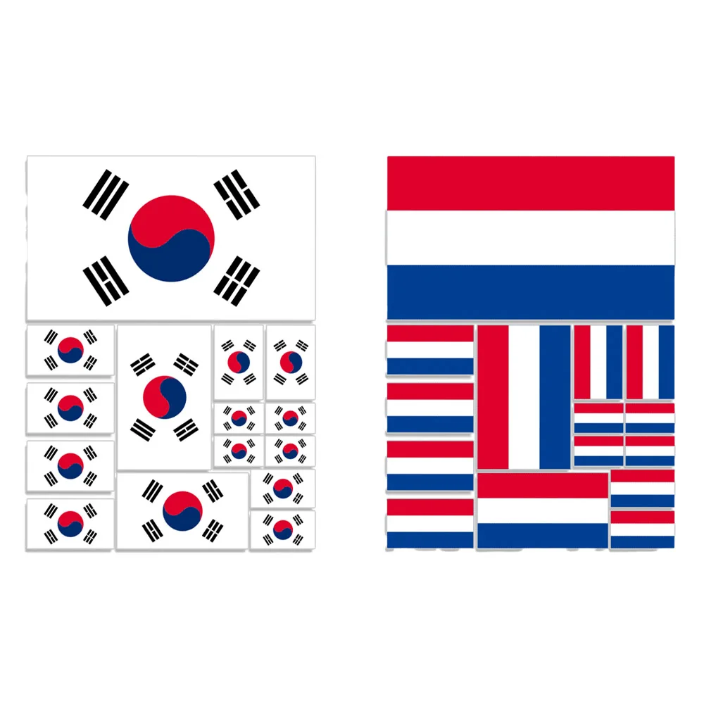 Flag Vinyl Stickers Set - Spain, Poland, Israel, Palestine, Japan, UK, France - for Car, Mirror, Motorcycle, or Laptop