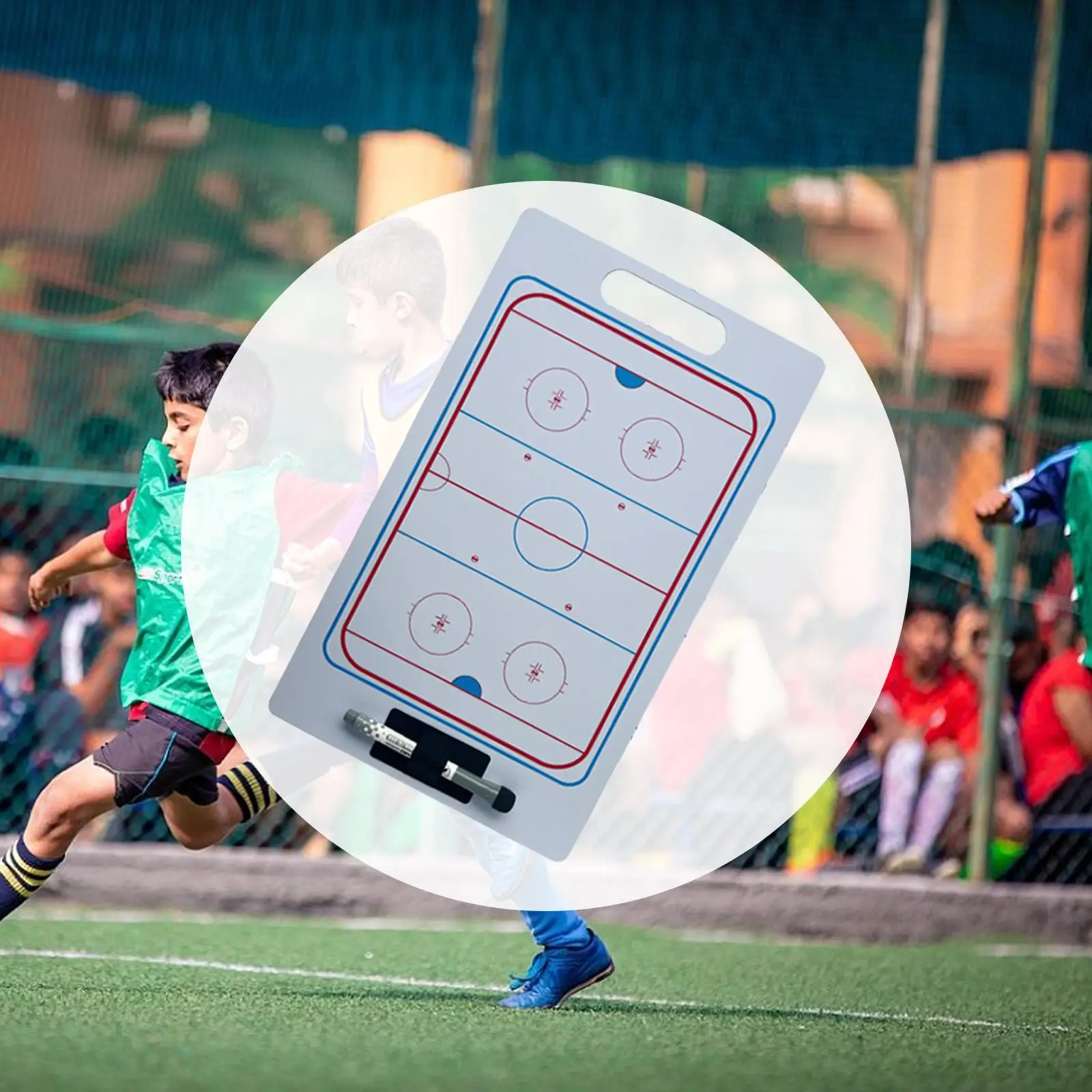 Hockey Coaching Boards Practice Board Football Teaching Assistant Game with Marker Pen Soccer Coaches Strategy Tactic Clipboard