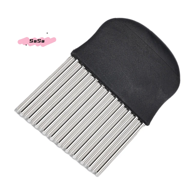 Stainless Steel Potato Chip Slicer Dough Vegetable Fruit Crinkle Wavy Slicer Knife Potato Cutter Chopper French Fry Maker Tool 6