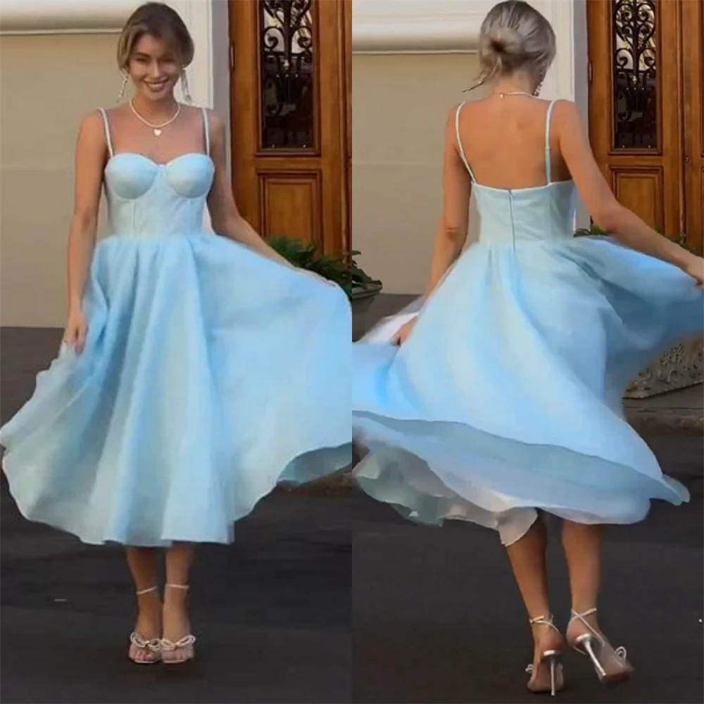 

Prom Dresses Simple Spaghetti Ball gown Party Fold Draped Chiffon Occasion Evening Gown vestidos para mujer gala فساتين كوكتيل