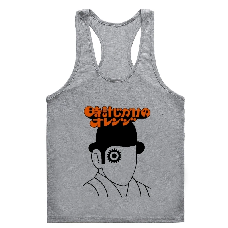 

Мужской оранжевый танк с заводным механизмом, Мужская одежда для спортзала Alexgym, Мужская одежда для дроогов из фильма, хлопковая одежда премиум-класса