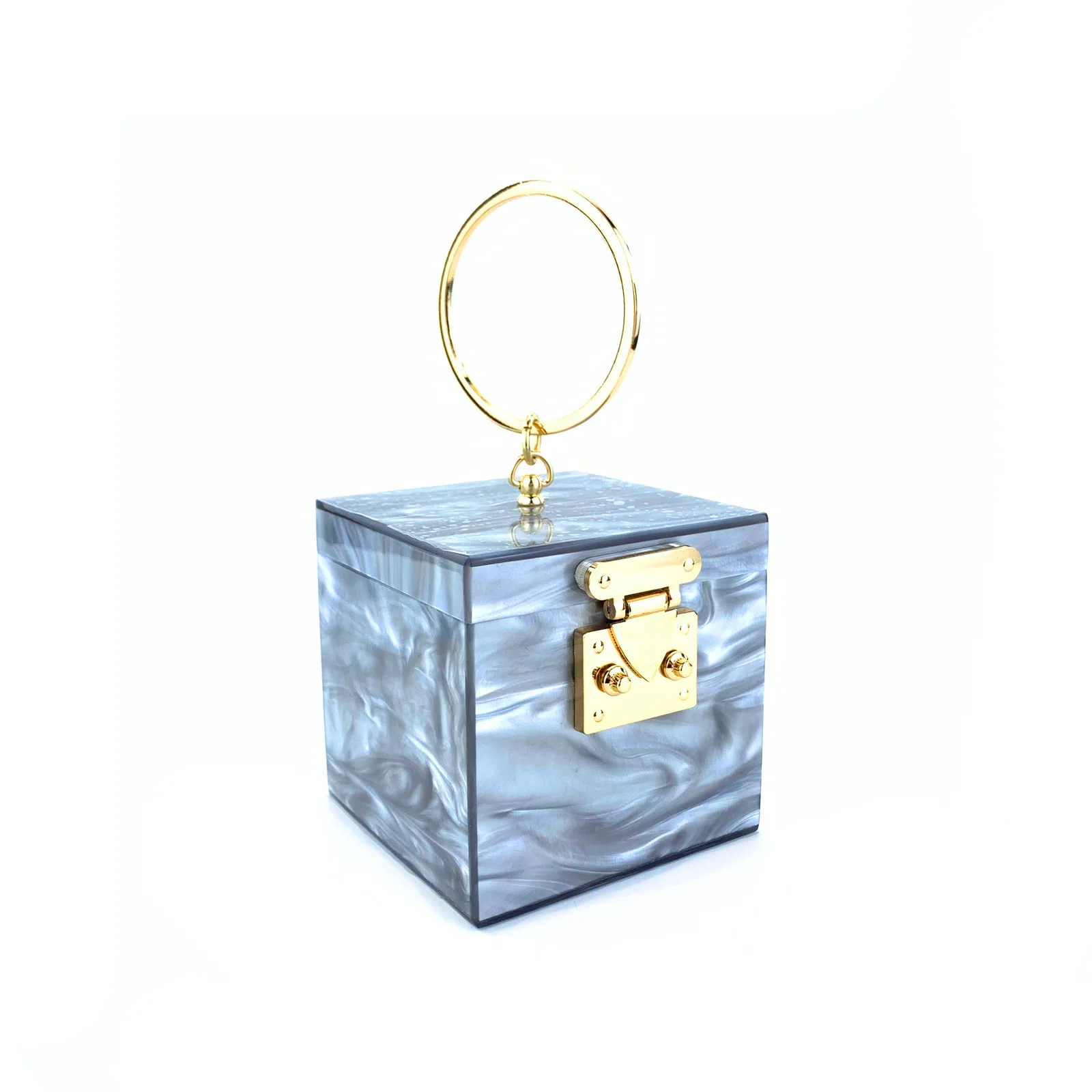 2022 New Acrylic Square Box Women's Bag Fashion Handbag Box Bag Cosmetic Bag