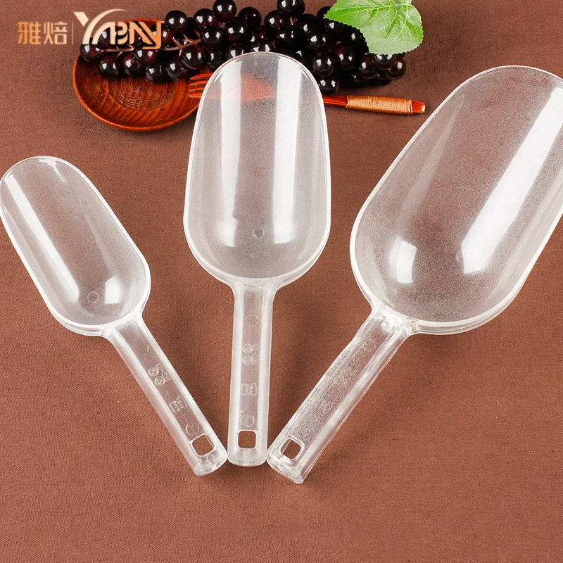 Thickened Acrylic Ice Scoops Transparant Ice Shovel Party Bar et Kitchen Gadget For Candy Dessert Grain Dry Goods Shovel