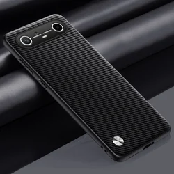 Luxury PU Leather Shockproof Silicone Phone Case Cover for Tecno Pova Slim (Style 2 Black)