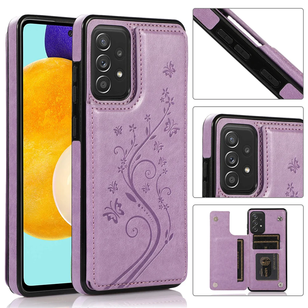

Кожаный чехол-бумажник с бабочкой для Samsung A10E A12 A20E A21S A22 A30S A32 A50 A50S A51 A52 A70 A70S A71 A72 A82