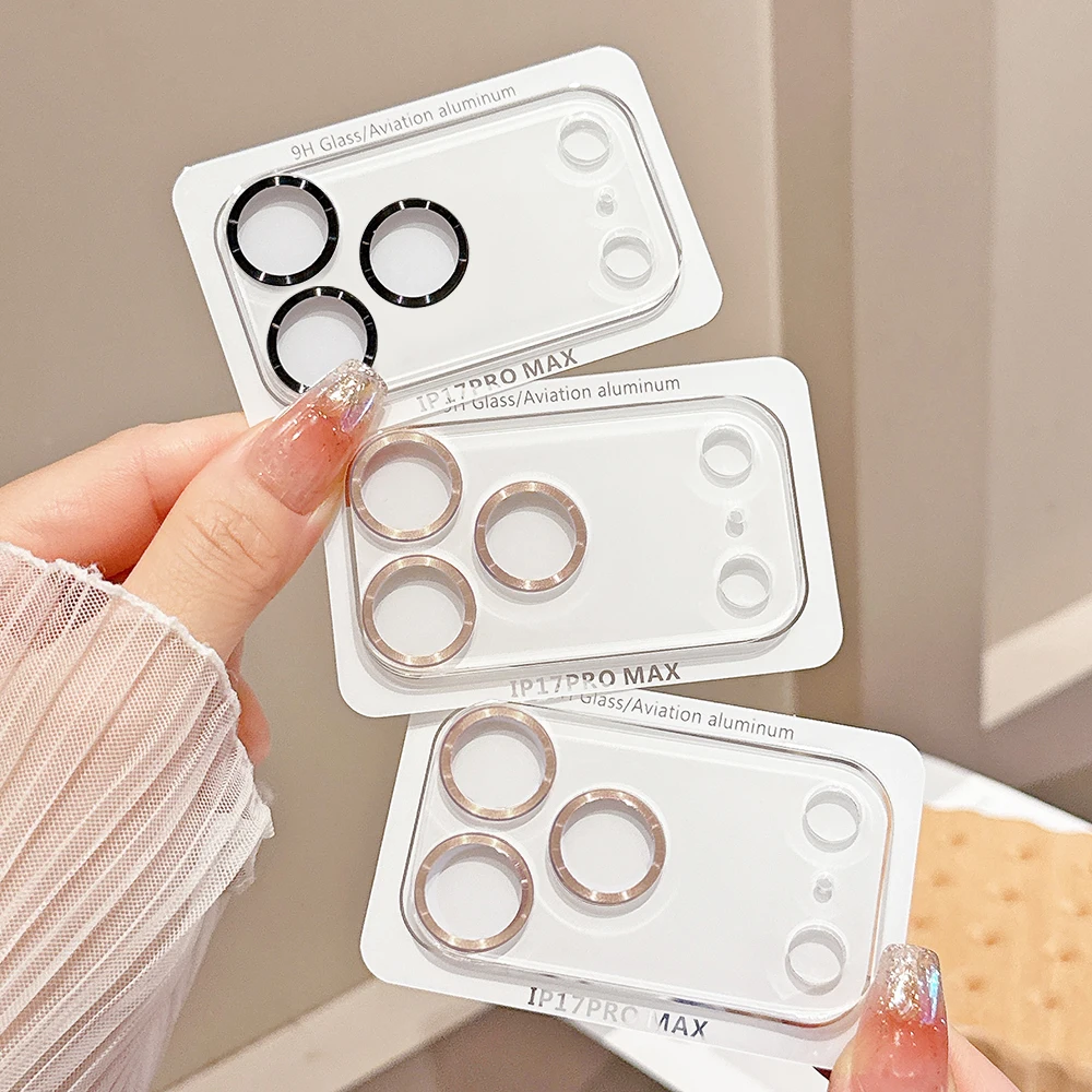 Premium Tempered Glass Camera Lens Protector - Transparent Full Cover