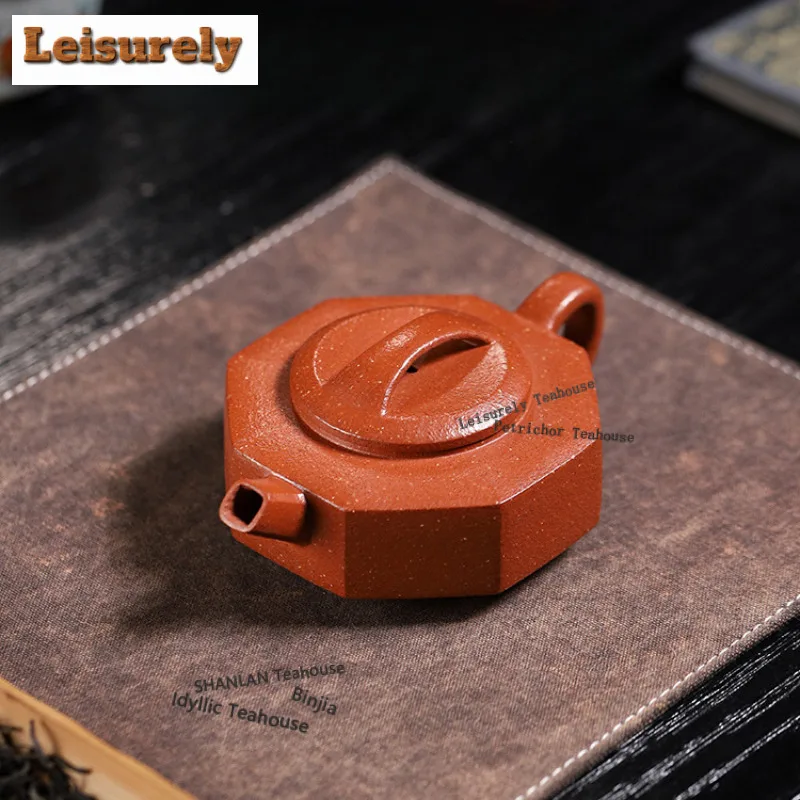 200ml Creative Yixing Purple Clay Teapots Handmade Large Caliber Pot Raw Ore Downhill Mud Kettle With Infuser Zisha Tea Set Gift