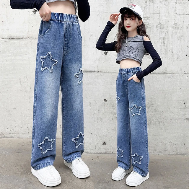 Denim Jeans Trousers Clothes  Bell Bottom Pants Children