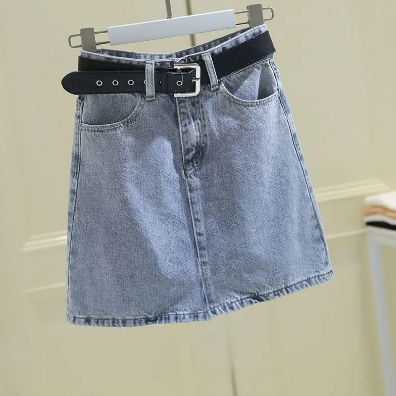 

Women's Mini Denim Skirt Summer High Wasit Jeans Skirts Female A-line Skirt Jeans Skirts for Women Y2k Streetwear Clothes Q405