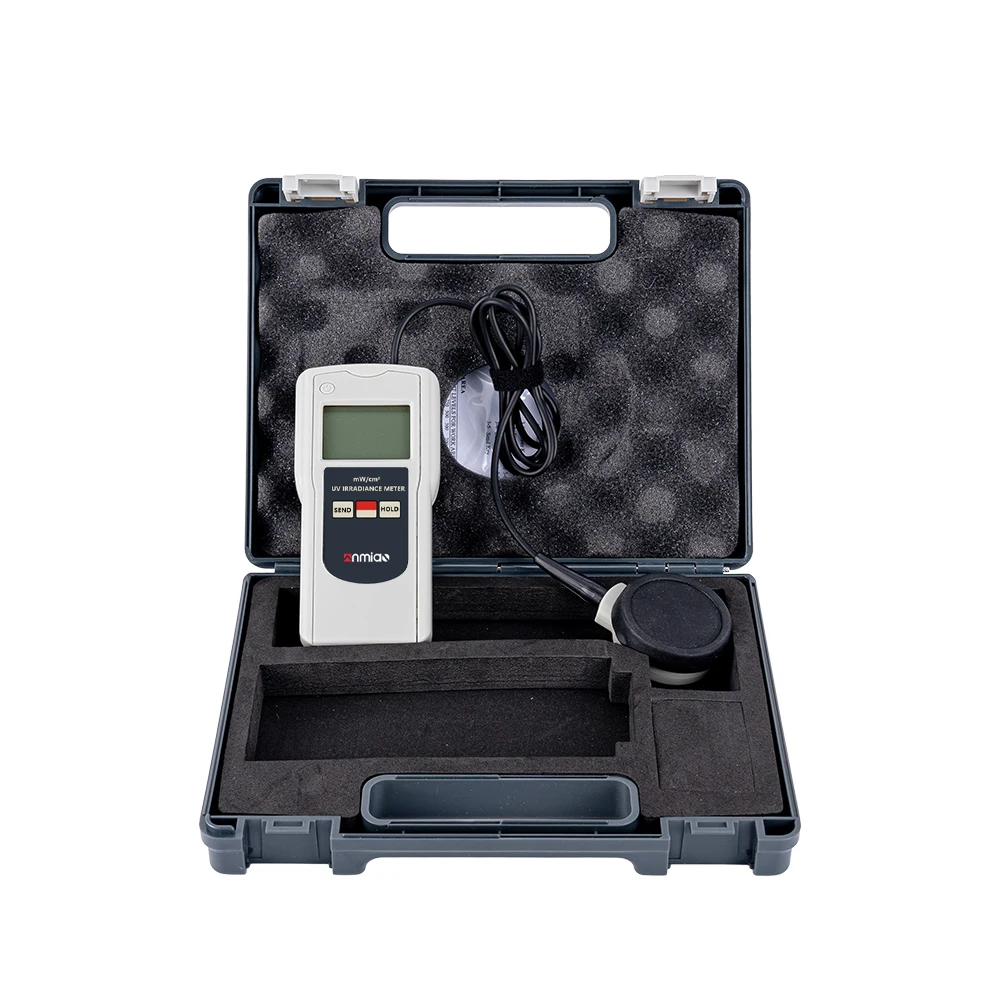 Digital UV Irradiance Measuring Instrument AM23 UV Irradiance Meter UVA UVB UVC UV Light Power Meter 2.000mW/20.00mW/200.0mW/cm² 5