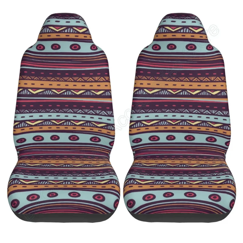 

Colorful Stripe Seat Cover Baja Saddle Blanket Weave Universal Bucket Seat Cover Set of 2 Aztec Pattern Car Seat Cover Set