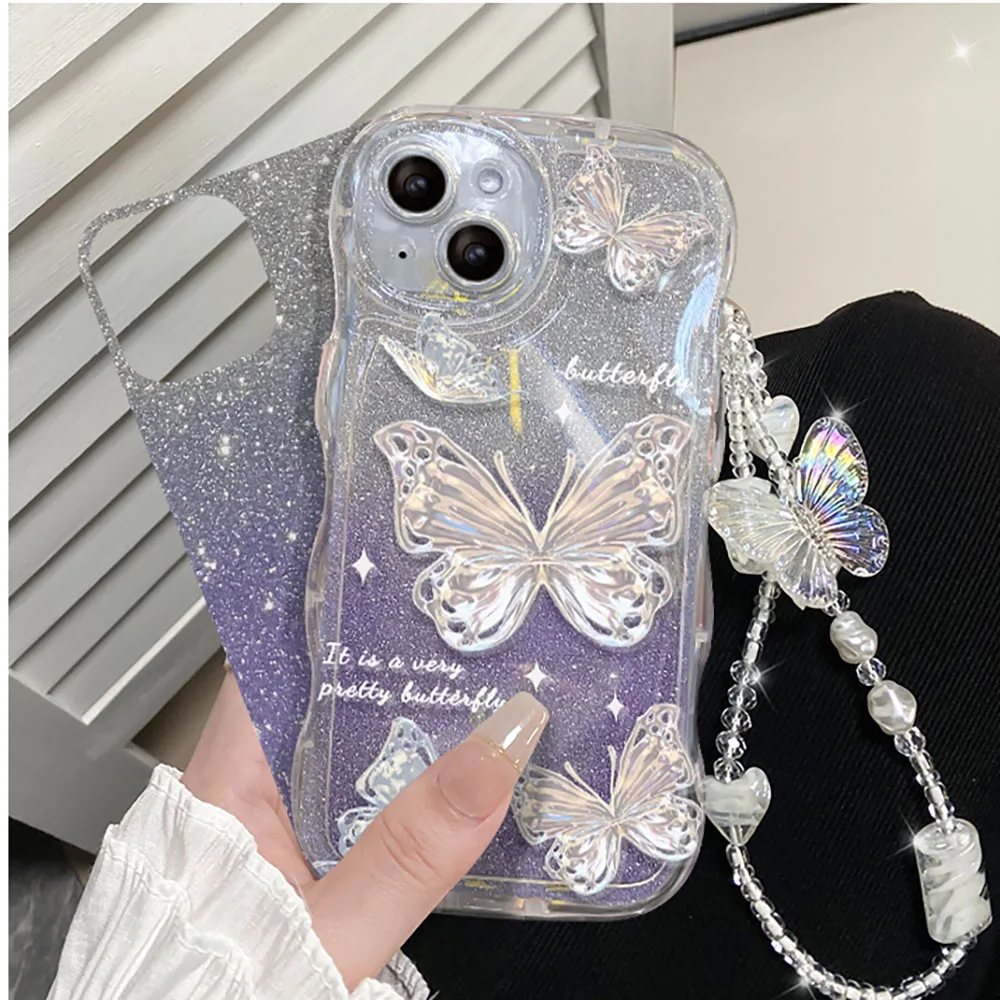 Glitter Butterfly Iphone 11 Womens Case Luxury Butterfly Glitter