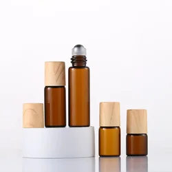 Roll on Bead Bottles Steel Ball Color Essential Oil Mini Perfume Portable Glass Split Empty Amber Walk Bead Sample Test Vials