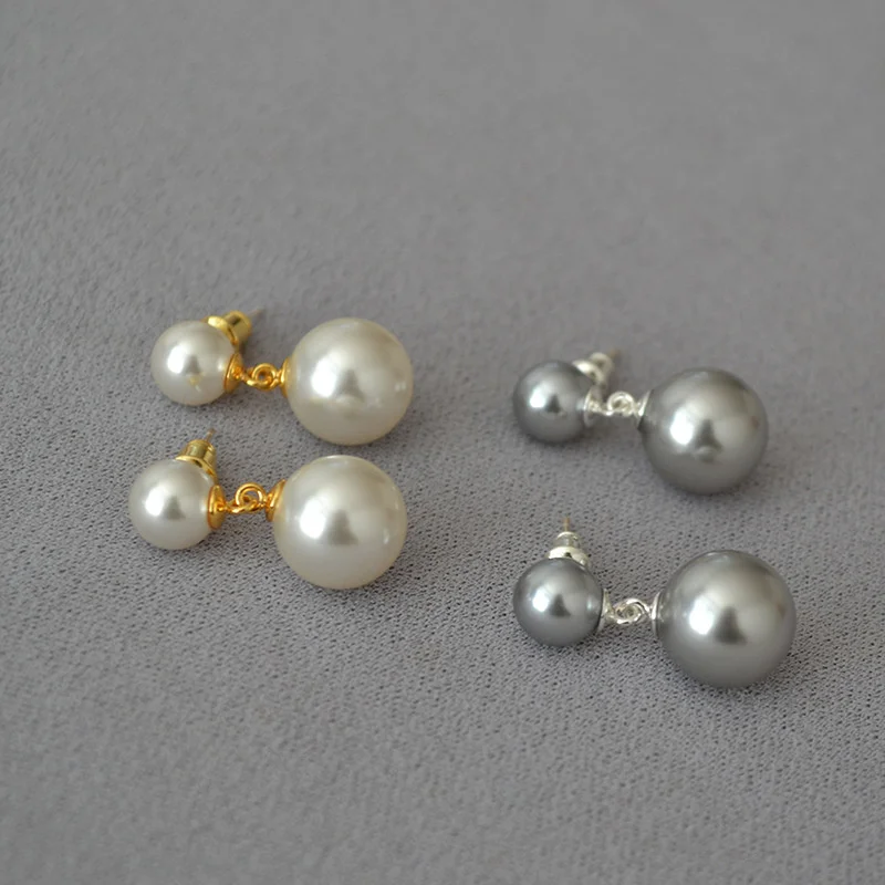 

Japan and South Korea Fashion Simple, Bright, Round, Imitation of Shi Family Size Pearl Commuting Elegant Temperament 925 Silver