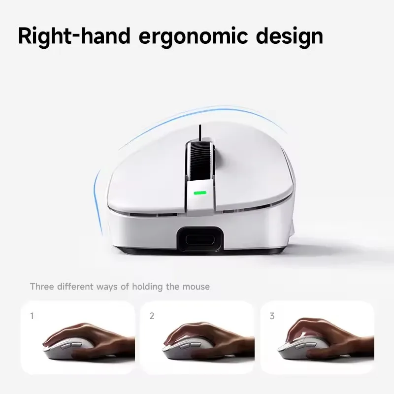 MCHOSE A7 Ultra RE Tri-mode Gaming Mouse Ergonomics Wireless Bluetooth Dual 8KHZ Ultra Lightweight  500mAh PAW3950 E-sports Mice