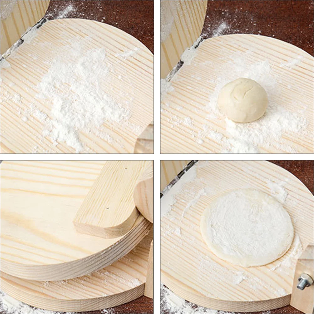 Manual Food Grade Wooden Mold Dumpling Wrapper Maker Dough Presser Pastry Tool Baking Tortilla Empanada Roti Pasta Skin Cookie