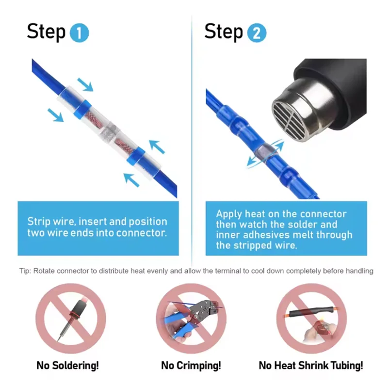 Solder seal wire connectors 100/120/150PCS Heat Shrink Butt Connectors Waterproof Insulated Electrical Wire Terminals