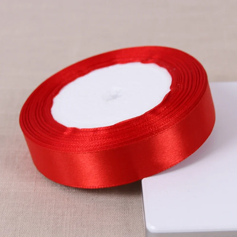 Red Satin Ribbons Christmas Halloween Wedding Birthday Party Gift Packaging DIY Sewing Crafts Material Scrapbooking Accessories Satin Ribbons Satin Ribbon Sewing Ribbon Ribbon Decoration Ribbon Supplies Christmas Ribbon Wrapping Ribbon