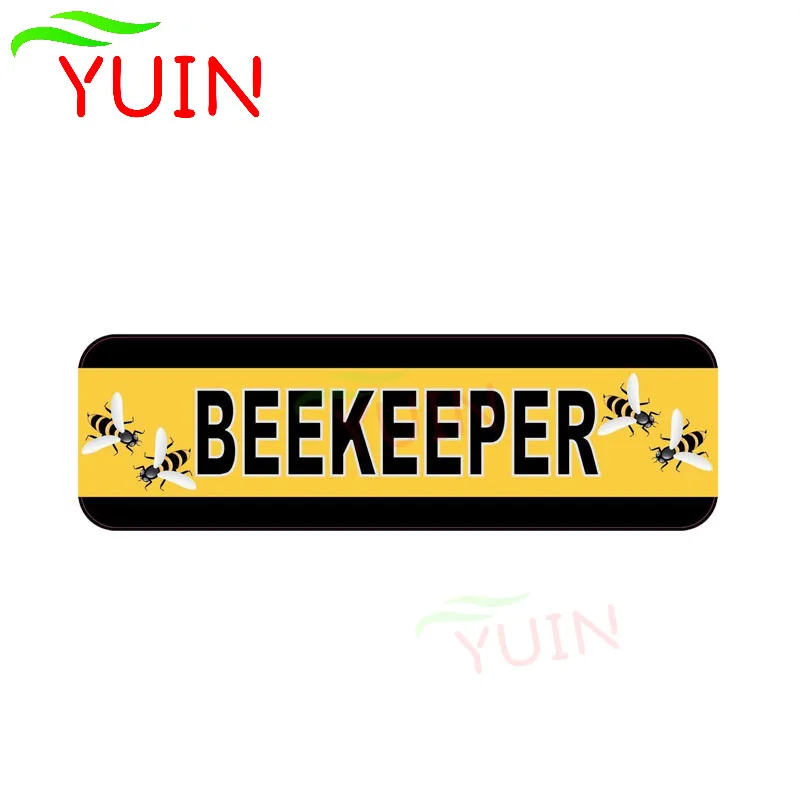 Personality Beekeeper Car Sticker Danger Decals Auto Accessories Creative PVC Body Decoration Waterproof Sunscreen Decal 15*5cm cool car sticker skull horror sticker car decoration personality decal car accessories 12x18cm