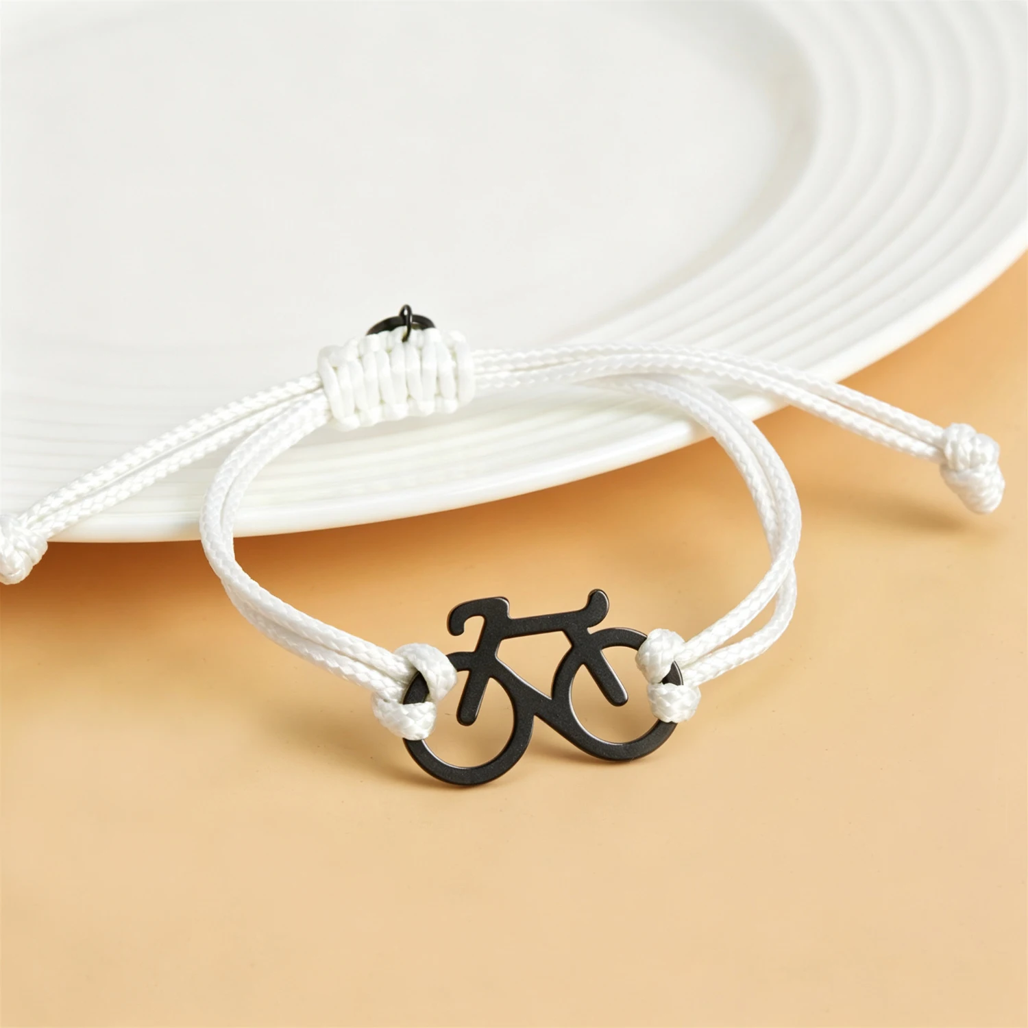 Trendy 2025 Pink Bicycle Pendant Sports Bracelet
