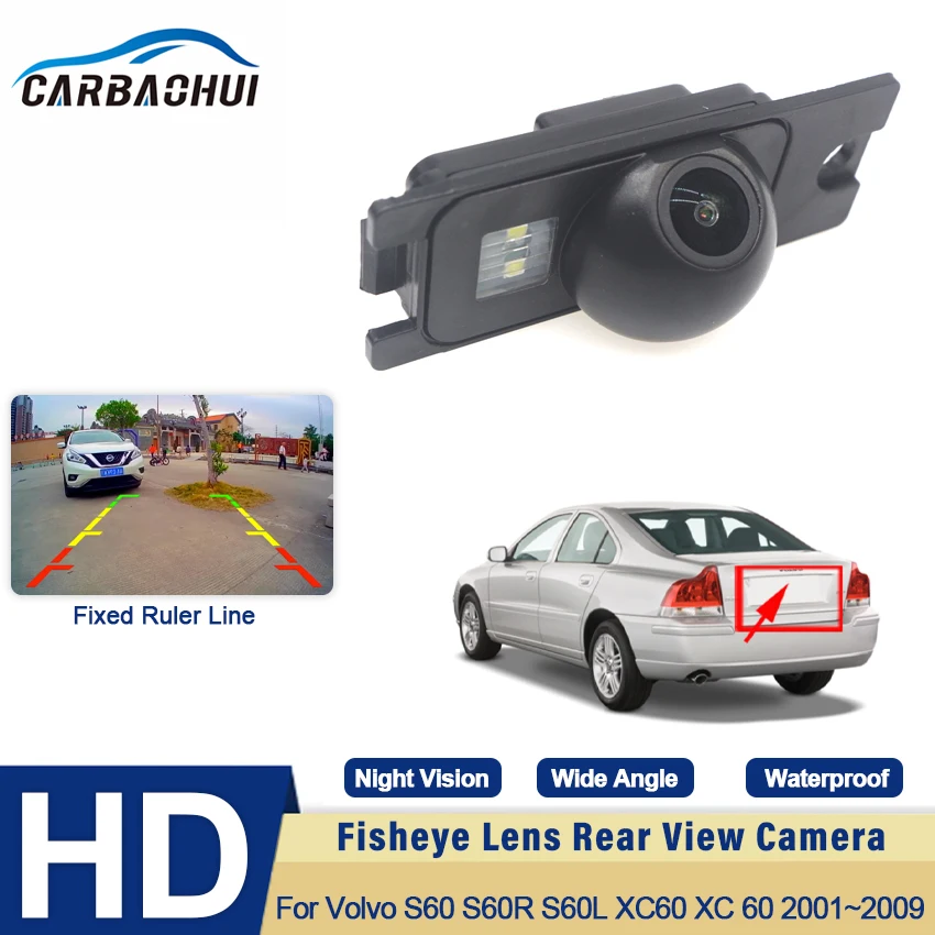 

Car Rear view Camera Vehicle Back up License Plate Cameras LED Night Vision For Volvo S60 S60R S60L XC60 XC 60 2001~2009