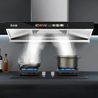 Household kitchen top suction range hood T-type large suction oil suction machine with automatic cleaning 2