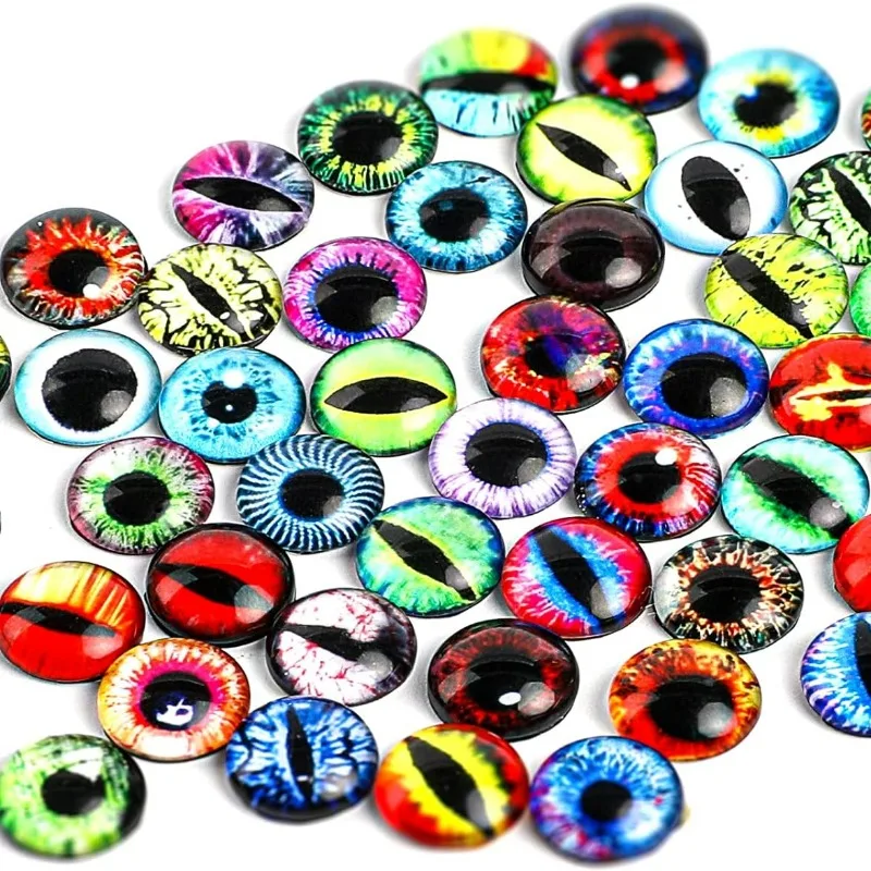 DIY Artificial Eyes Glass Patch Multiple Styles Doll Toys Eye Glass Paster Bracelet Pendant Ornaments Parts Jewelry Accessories