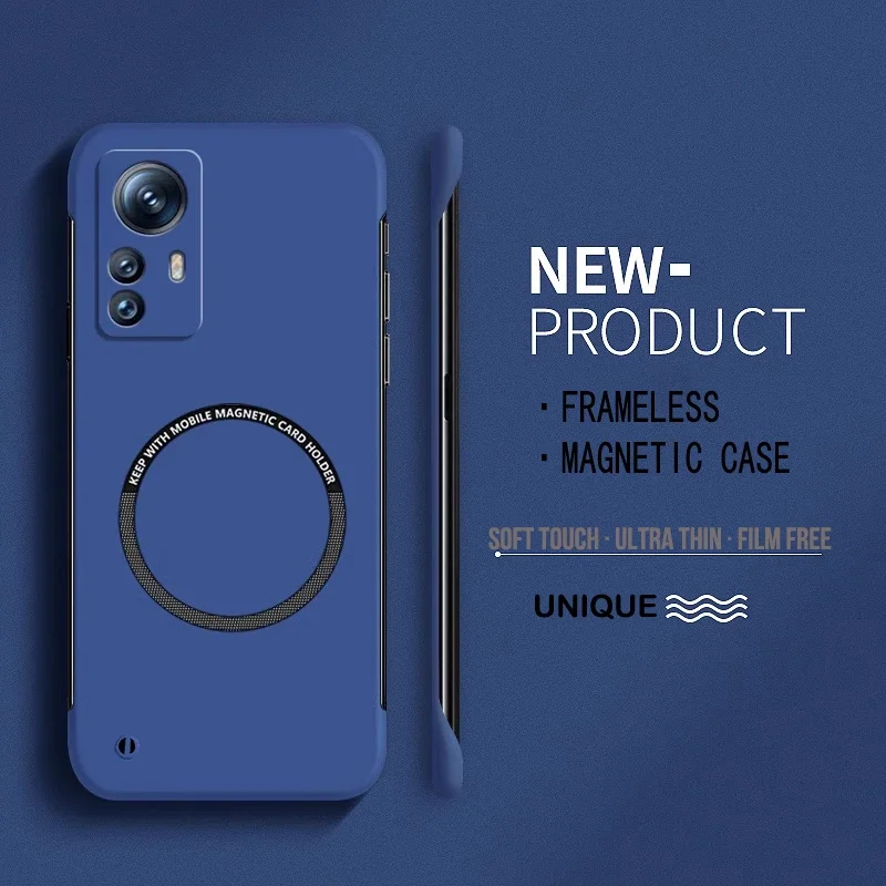 Ultra Thin Frameless Magnetic Charging Phone Case - Candy Color Matte Shockproof Cover