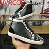 2022 Men Spikes Fashion Casual Ankle Loafer Spring Autumn Luxury Brand High Top Sneakers Rivets Male Shoes Zapatillas Hombre 1