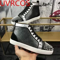 2022 Men Spikes Fashion Casual Ankle Loafer Spring Autumn Luxury Brand High Top Sneakers Rivets Male Shoes Zapatillas Hombre 1