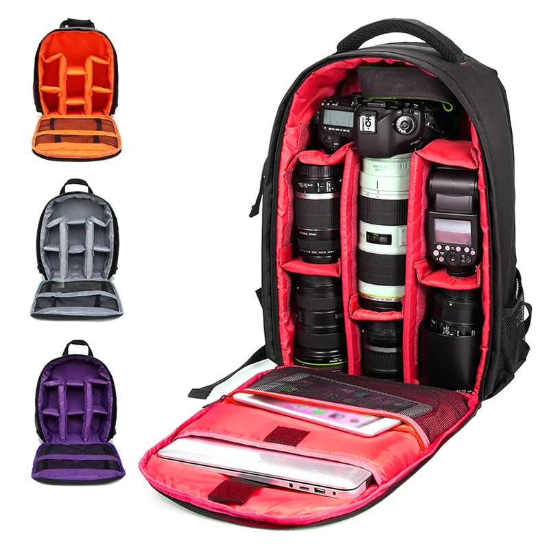 Mochila para cámara de vídeo Digital DSLR resistente al desgaste al aire libre, resistente al agua, bolsas para cámara fotográfica transpirables multifuncionales, caja