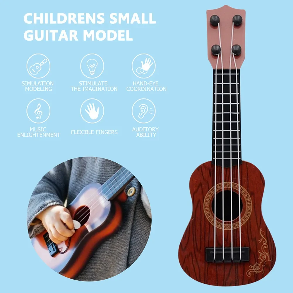 Mini Ukulele 4 String Classical Guitar Acoustic Ukulele Soprano Music Instruments Mini Musical Toy for Beginners Kids Children