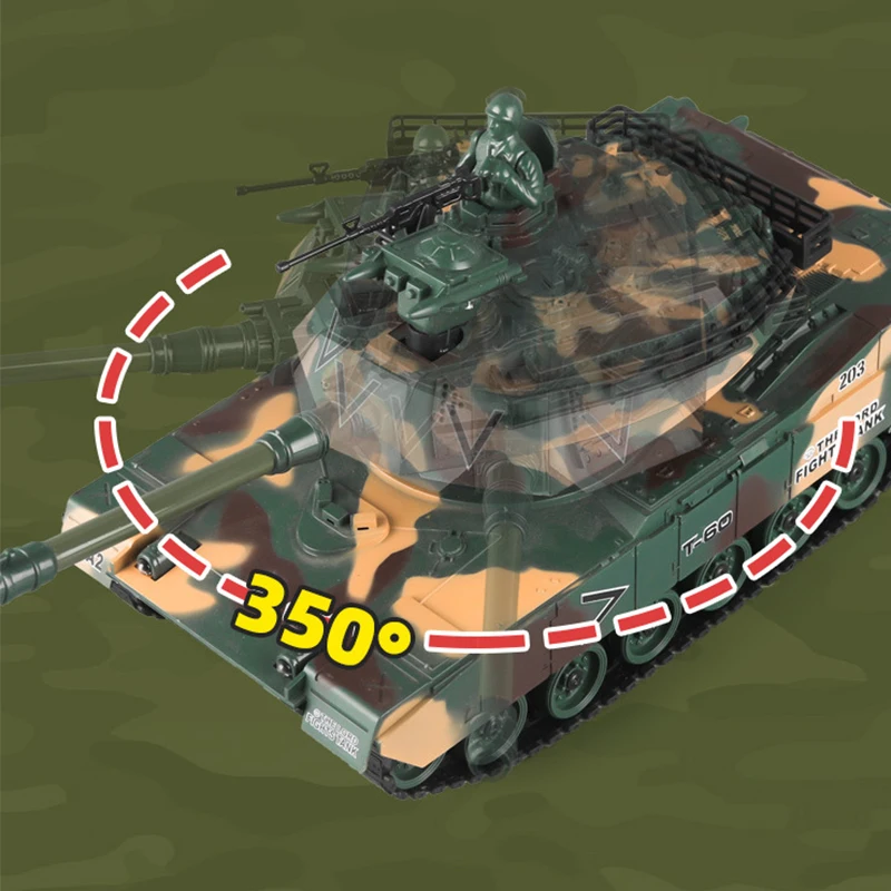 T-90 RC Tanks 2.4G Battle Tanks Launchable Cross-Country Tracked Remote Control Vehicle Charger Battle Toys Children Gift 5