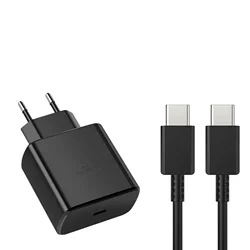 60W Super Fast Type C PD Charger - Black EU 2IN1 1M