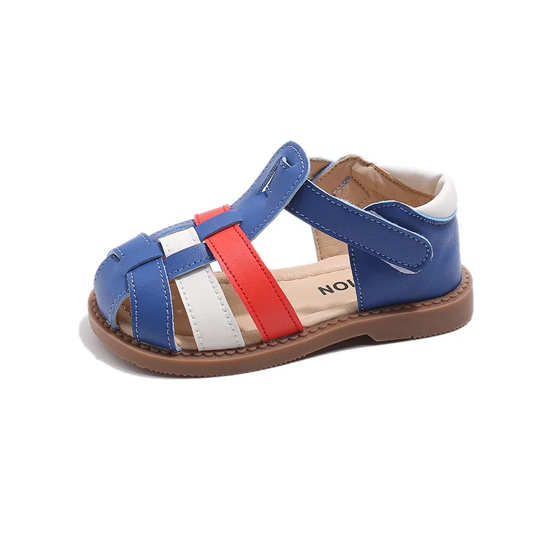 Toddler Sandals for Boys Cut outs Leather Shoes 2024 Summer Brand New Gladiator Sandals Weave Baby Boy Beach Shoes Flats H05096 6
