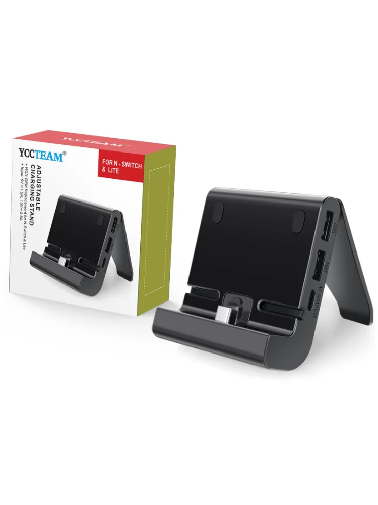 Adjustable Charging Station with Dual USB Ports and AC Adapter