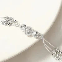 Fine 925 Sterling Silver Lucky Beads Bracelets For Women Luxury Designer Multilayer Adjustable Bracelet Party Wedding Jewelery - Image 6