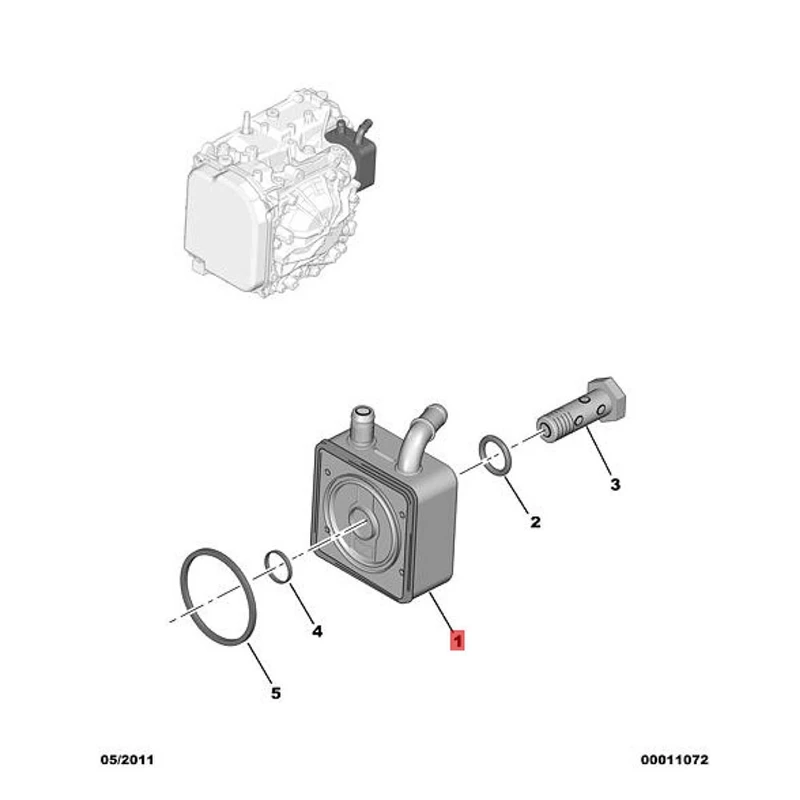 

Automatic Transmission Oil Cooler 227554 2275.54 For Peugeot 208 2008 407 301 807 C5 Gearbox Oil Water Heat Exchanger