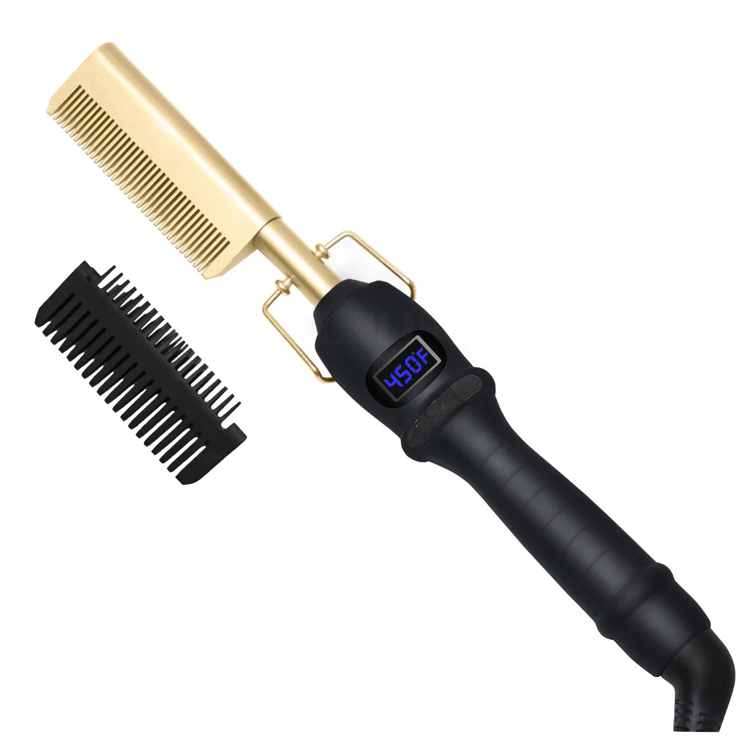 Hair Iron Straightener LCD Hot Comb Wet And Dry Use Heating Comb Electric Environmentally Friendly Titanium Alloy Curler Iron 6