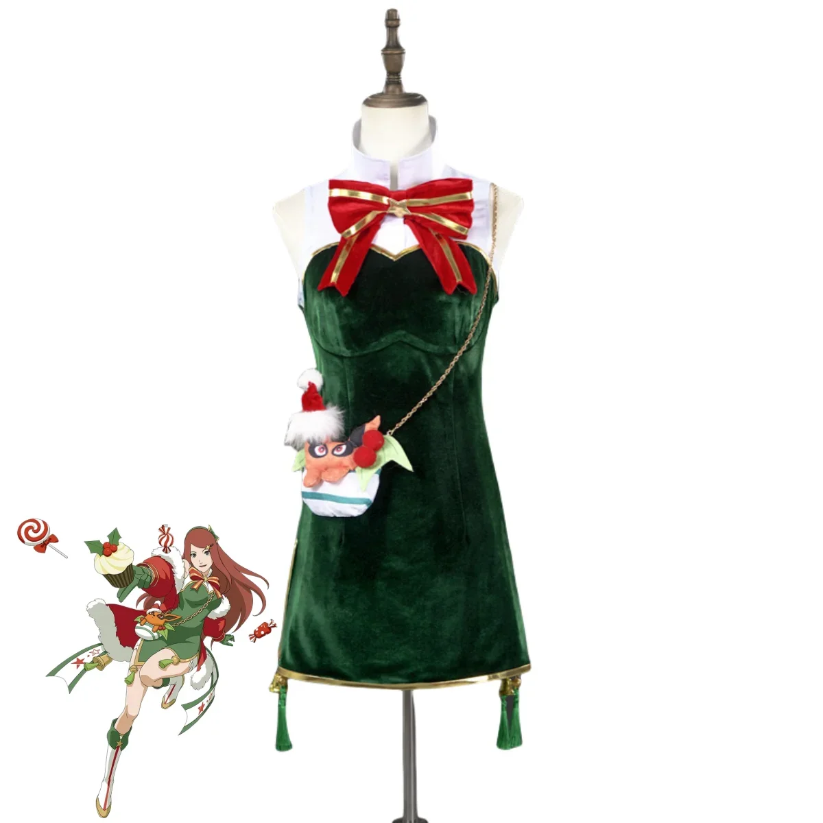 Generic Red Cloak Dress Cosplay Costume for Women (Unofficial)