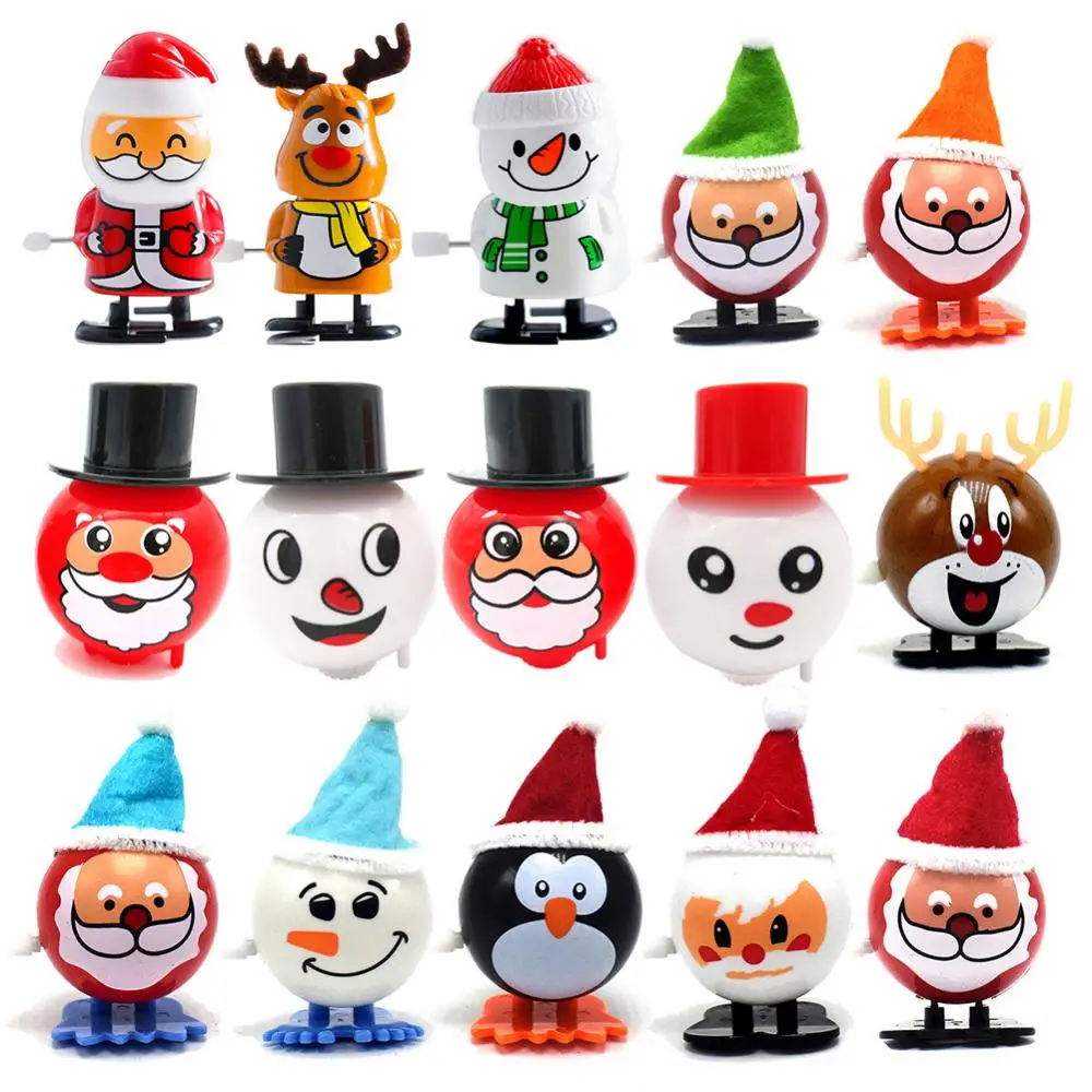 New Creative And Interesting Children's Spring Wind-up Toy Christmas Santa Claus Elk Penguin Snowman Funny Toy Halloween Gift