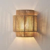 Retro Rattan Weaving Wall Lamp Shade LED E27 Chinese Design Hemp Rope Wall Sconces for Home Living Room Decor Lighting Fixtures 2