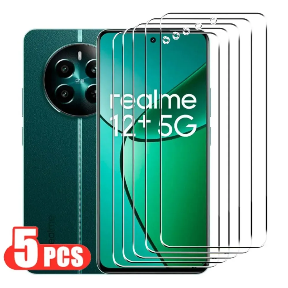 5 قطعة المقسى ل Realme 12 Plus 11 10 9 8 8I 9I C63 C67 C55 C53 GT Pro Neo 5 واقي للشاشة طبقة رقيقة زجاجية واقية