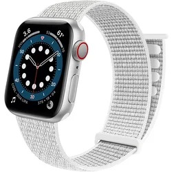 Nylon Strap for Smartwatch - Durable and Stylish Nylon Bracelet Band (7 Reflective White)