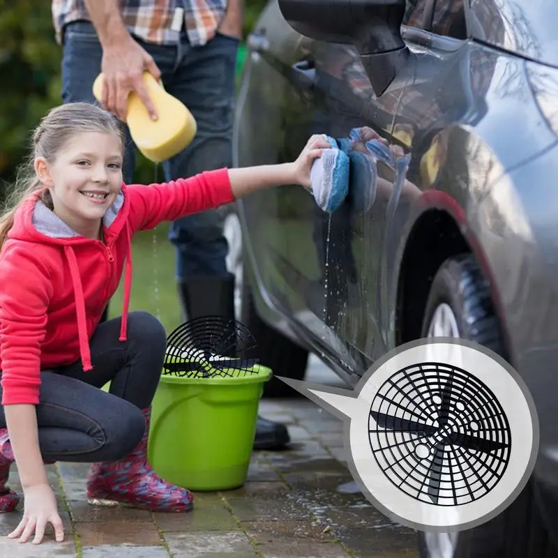 Car Wash Bucket Insert Bucket-Gritshield Trap Automotive Grit Trap For Effective Cleaning Car Wash And Detail Kits 192 Holes car wash bucket