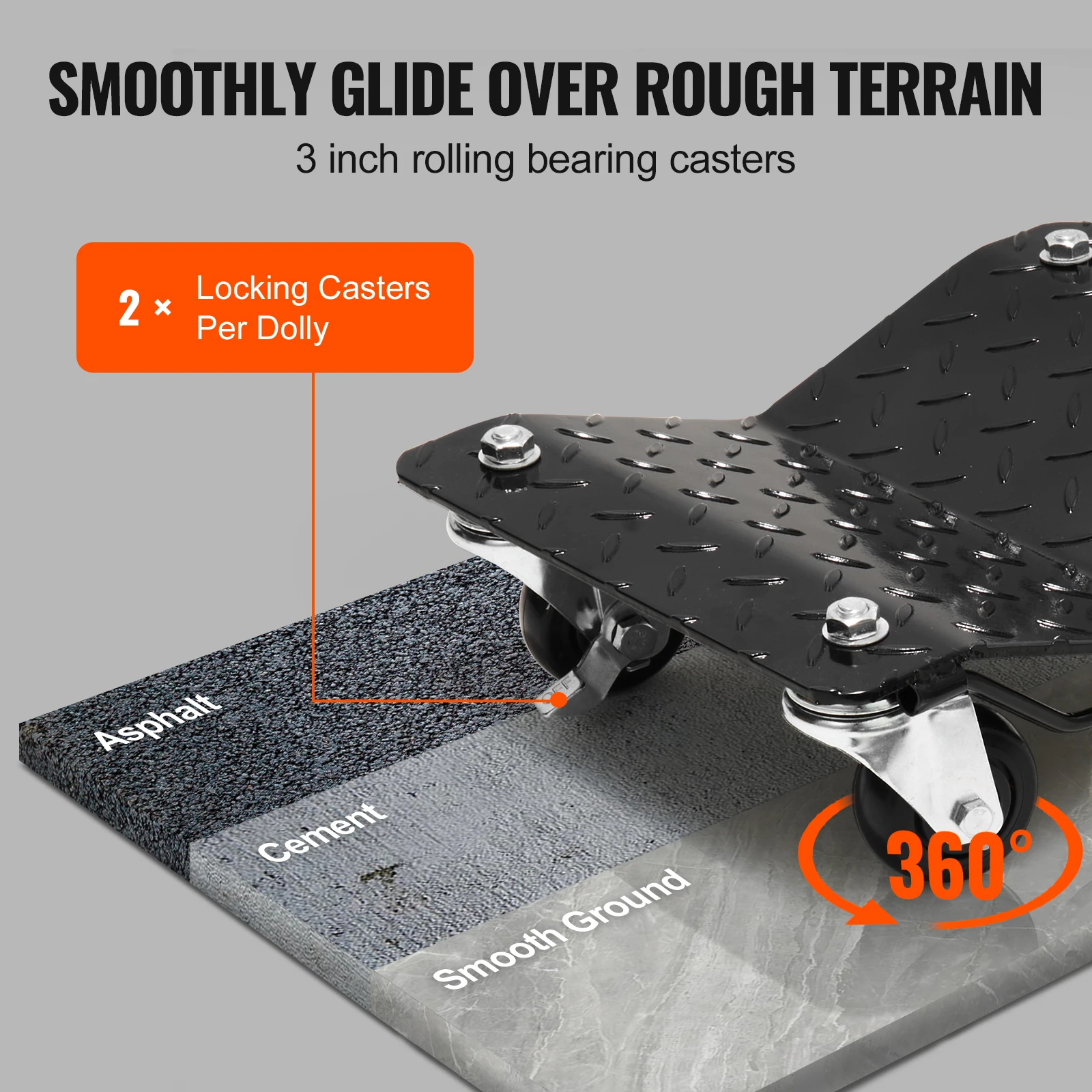 Heavy Duty Steel Car Wheel Dolly Set for Vehicle Maintenance