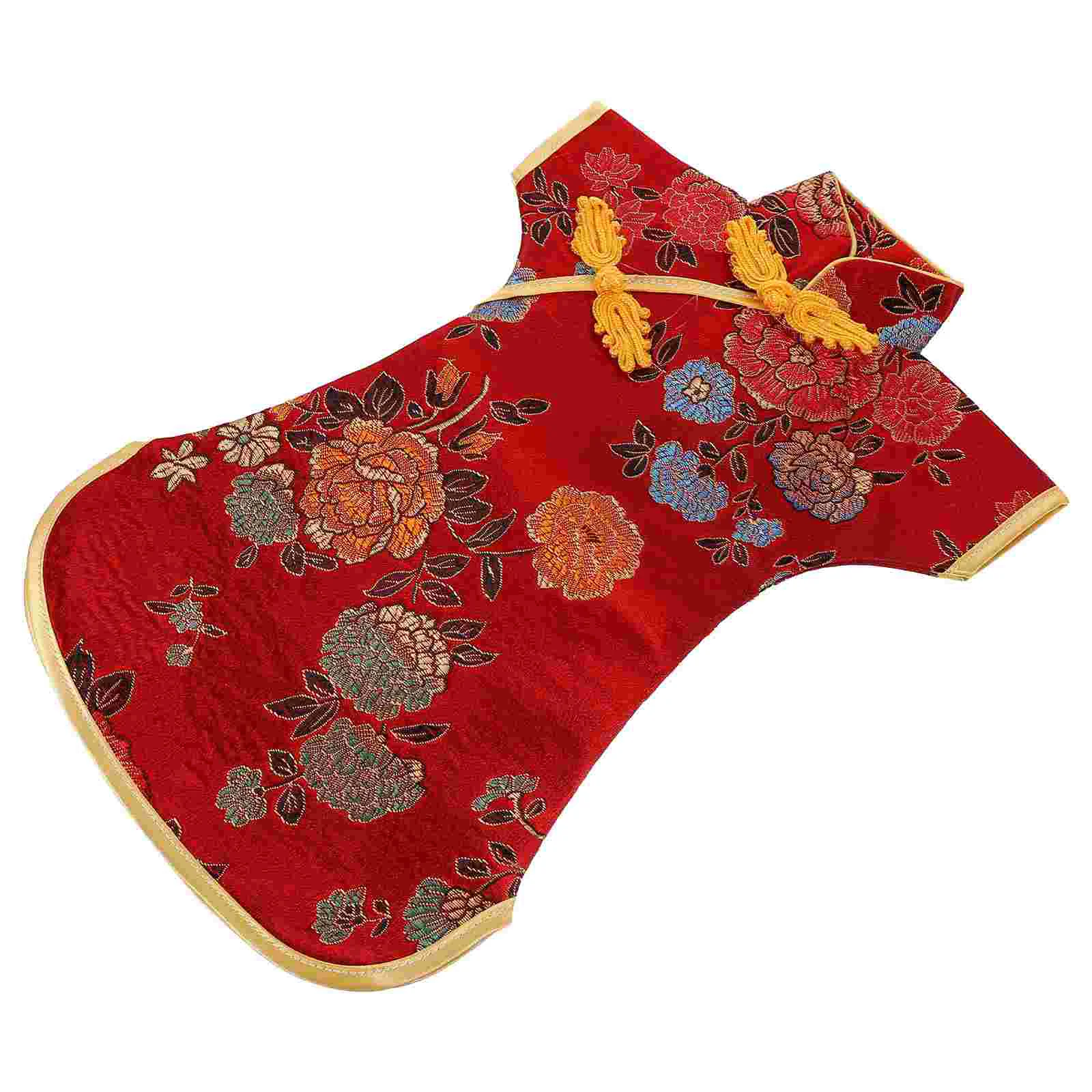 

Japanese-style Cheongsam Bottle Cover Christmas Ornament Decorative Silk Gift Bag for Bottles