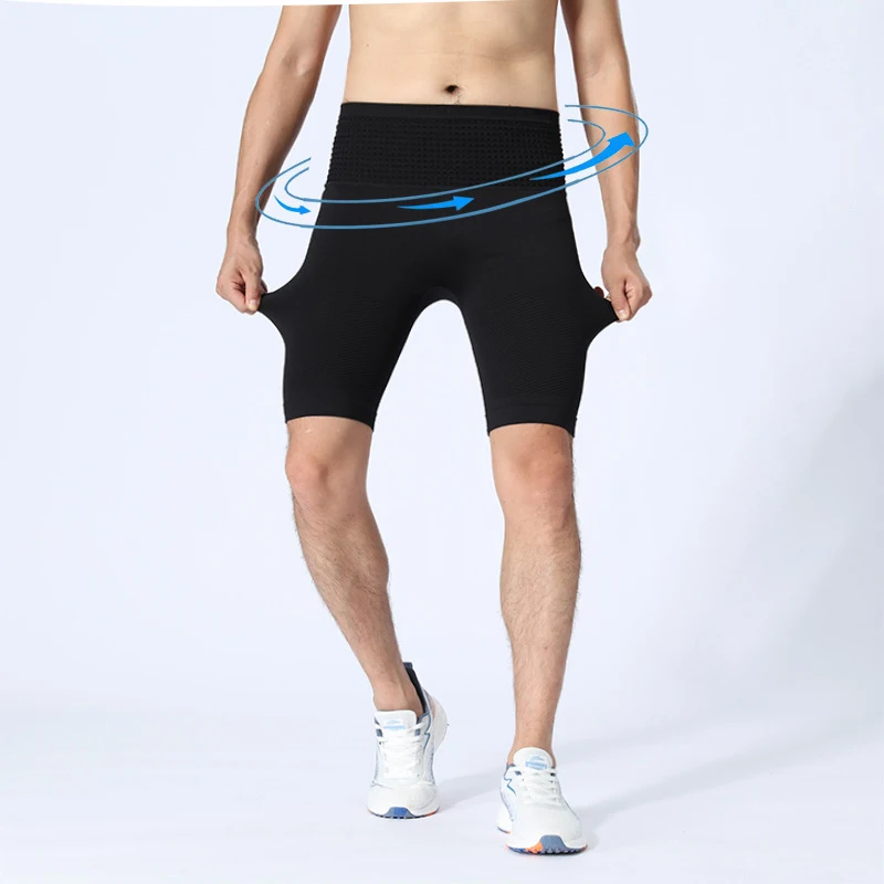 Wrap-Around Mesh Waist Bag Marathon Running Shorts Men Women Quick Dry High Elastic Gym Fitness Training Compression Shorts 2