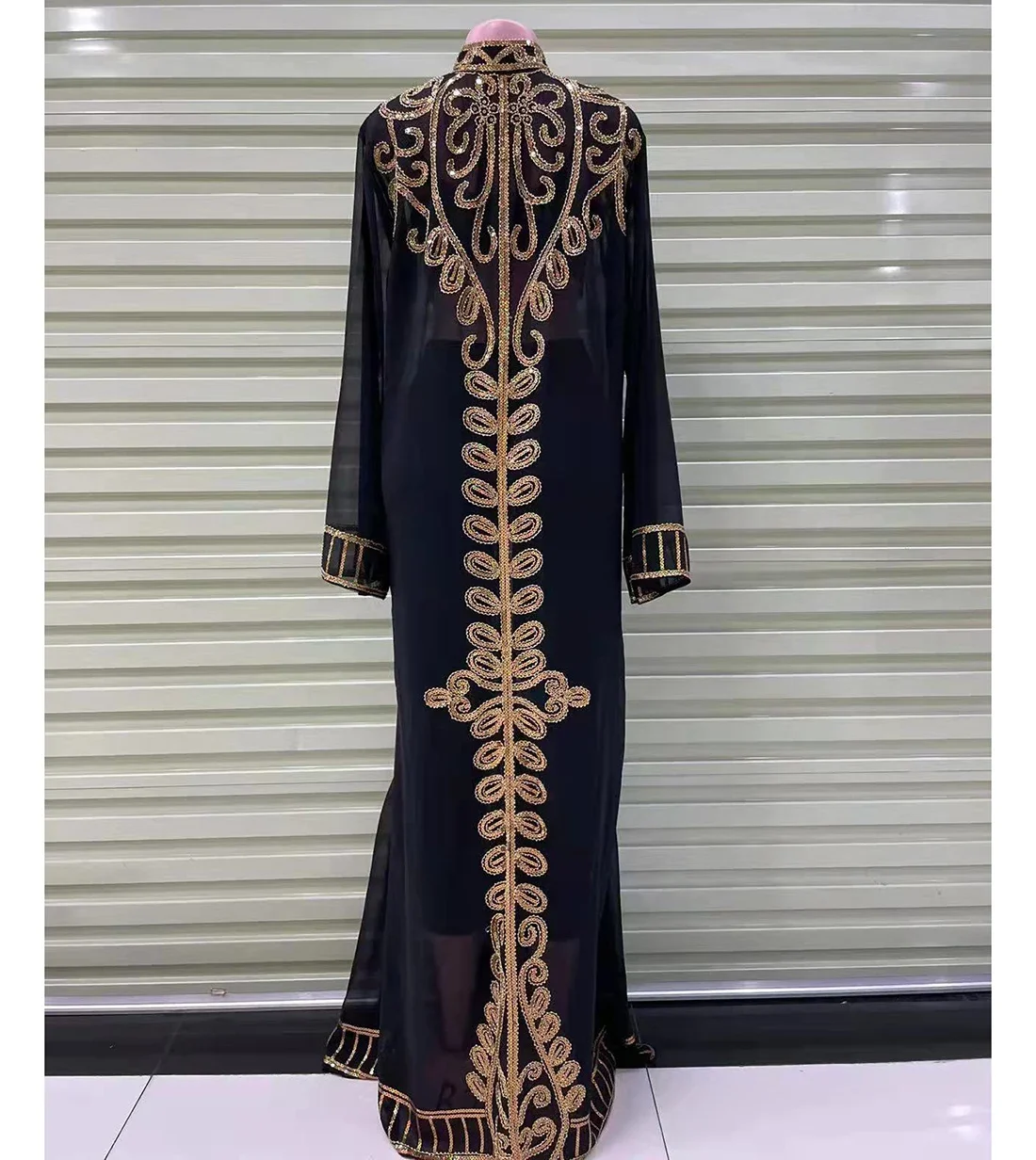 Caftano Abito Lungo Donna Ramadan Dashiki Africano, Maxi Con Strass, Oversize