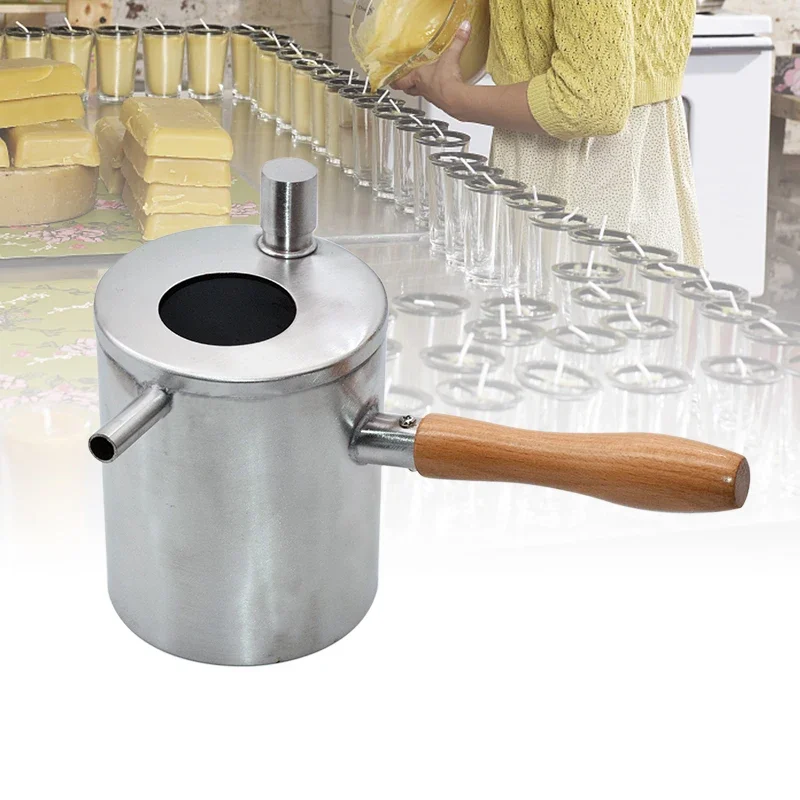 Beekeeping Beeswax Pouring Pot Stainless Steel Beeswax Melting Pot Wax Melter Pot Honey Bee Candle Tool Beekeeper Equipment